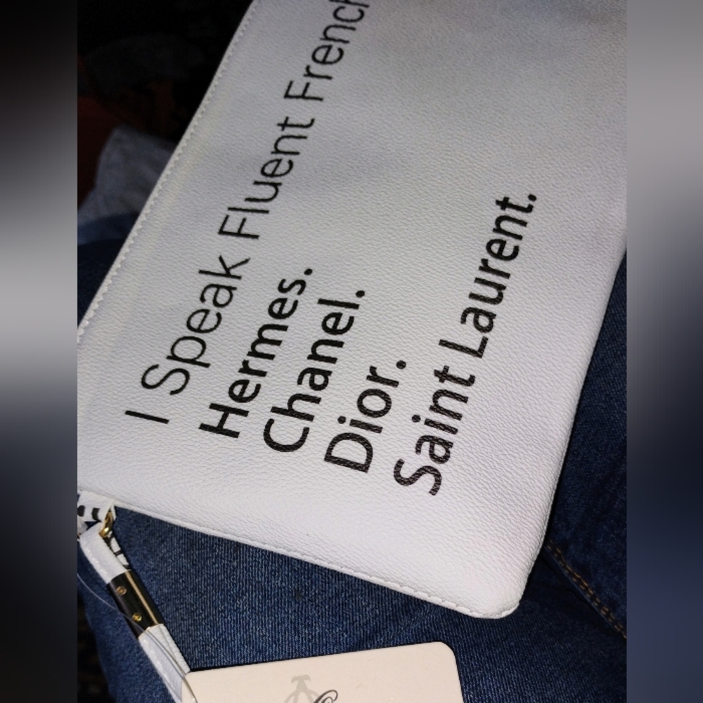 Make up bag with tag